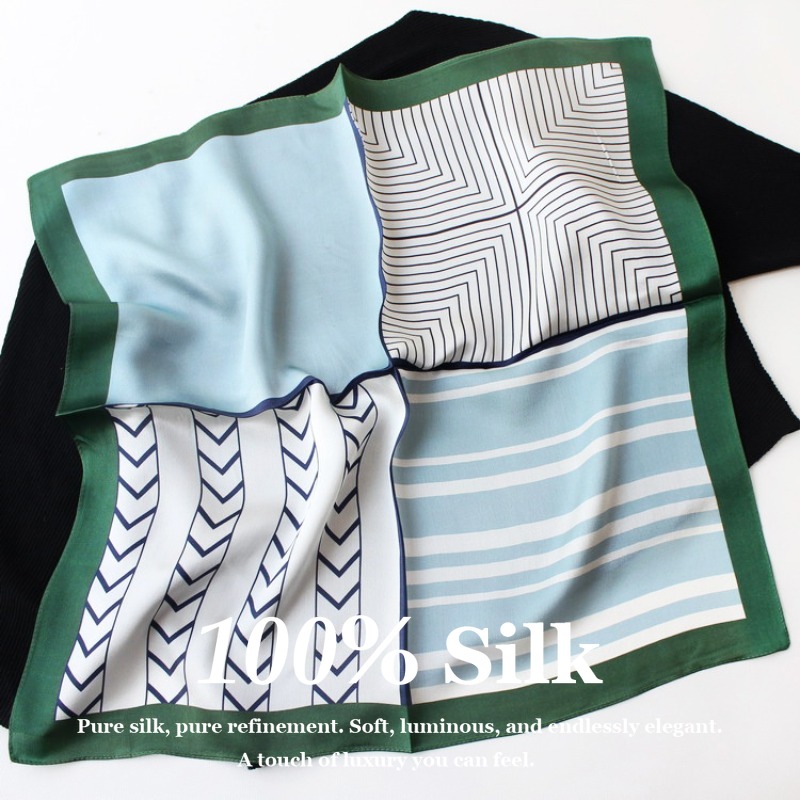 Vintage Fashion Hijab - Новый шелковый платок из 100% тутового
