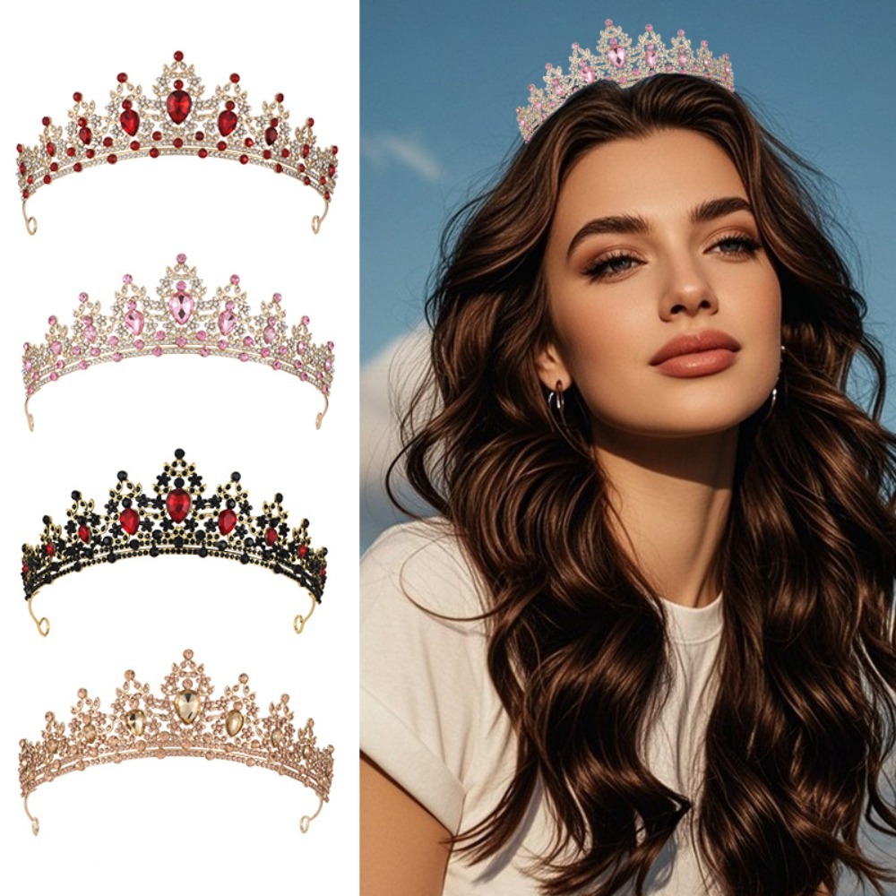 Vintage Fashion Accessories - Винтажная корона-тиара с листьями и стразами,