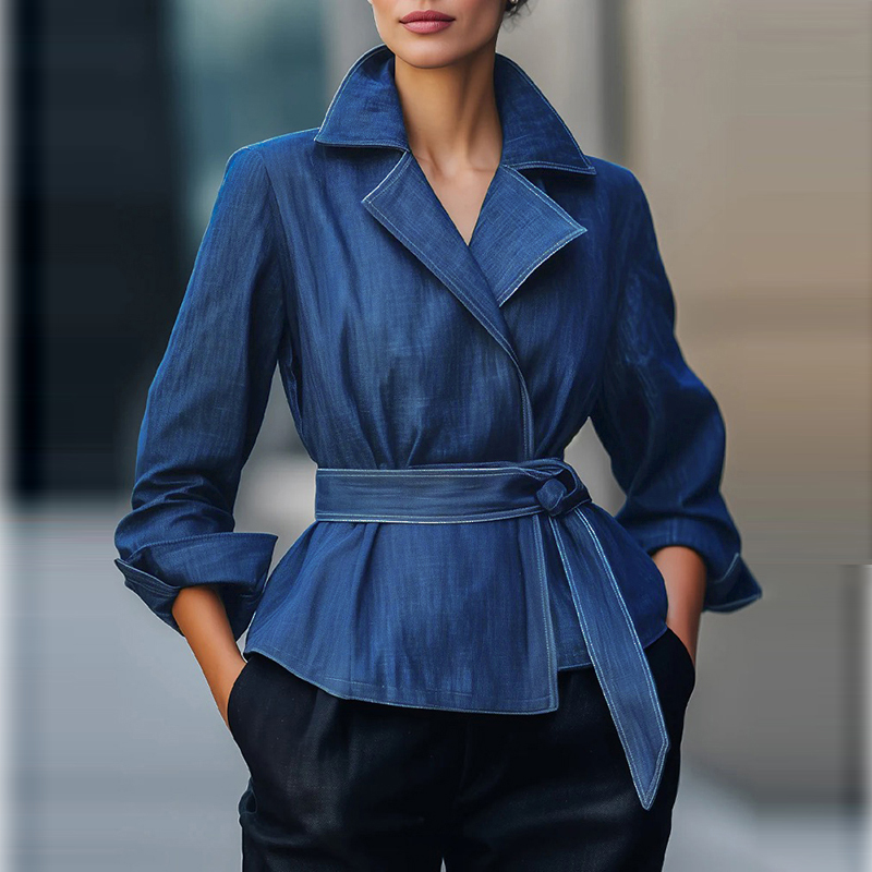 Vintage Fashion Jacket - Модная джинсовая куртка для женщин на