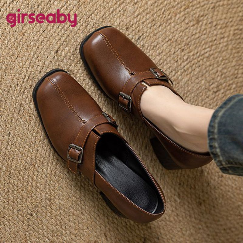 Vintage Fashion Designers - Girseaby Винтажные женские туфли-лодочки с квадратным
